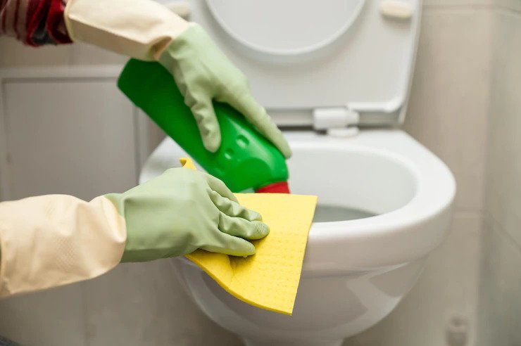 Bathroom Acid Wash Service in toilet