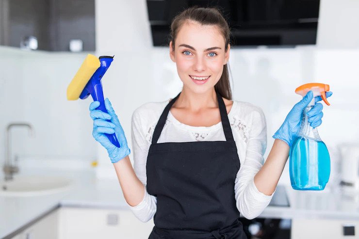 Bathroom Cleaning Services employee